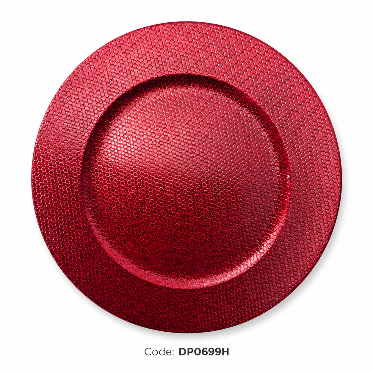 Red Honeycomb Charger Plate