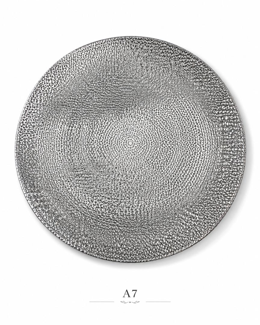 Silver Textured Charger Plate