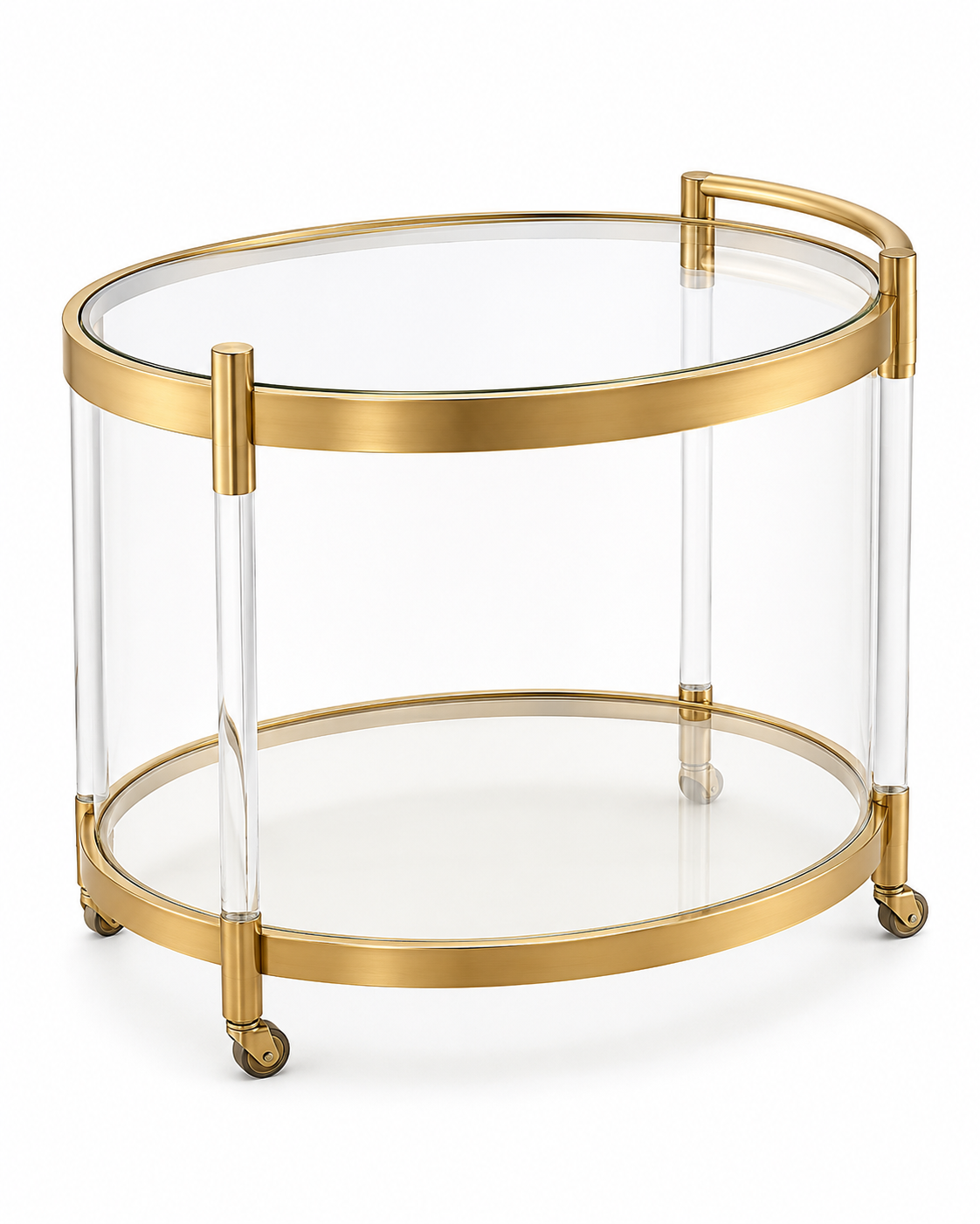 Luxury Gold Glass Drinks Trolley