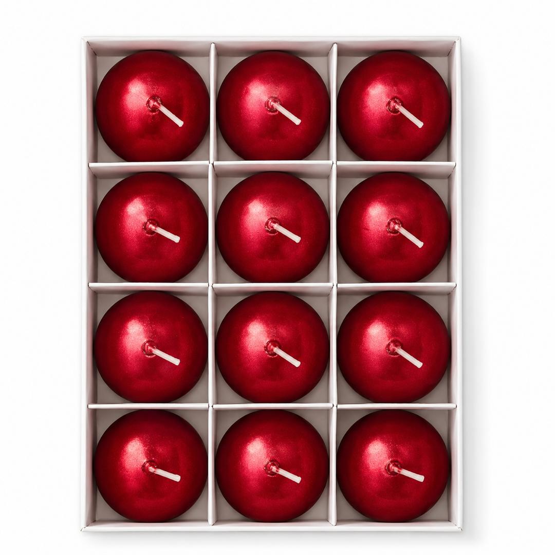Red Christmas Baubles Set of 12