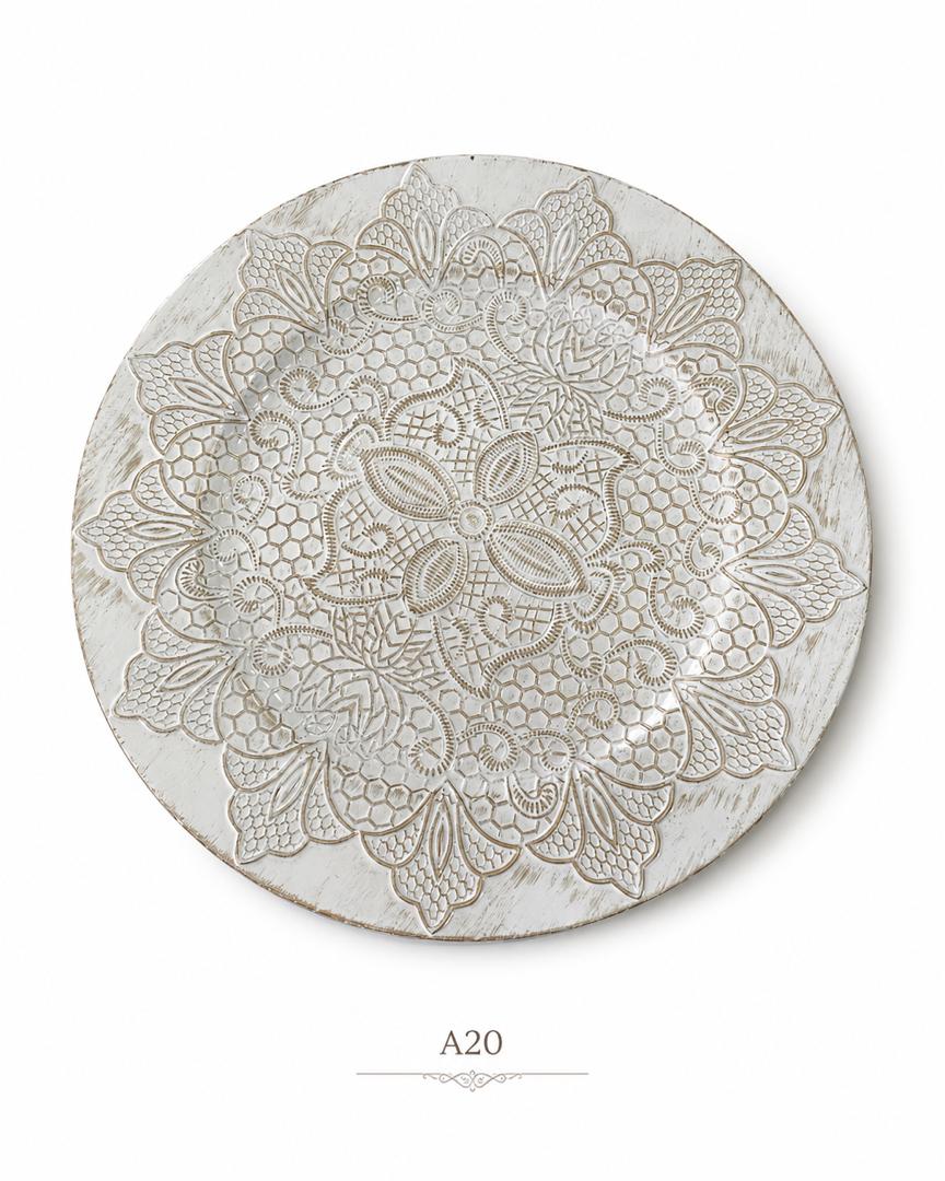Vintage White Lace Charger Plate